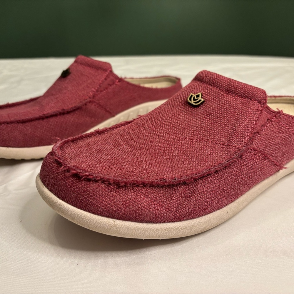 Spenco Shoes Womens 12 B Siesta Prana Mule Pink Canvas Casual Comfort Closed Toe